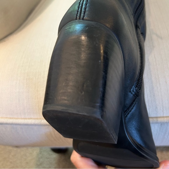 NIB Naturalizer Women's Fae Knee High Boot Black Leather Wide Calf Heeled Size 6 - Picture 14 of 16